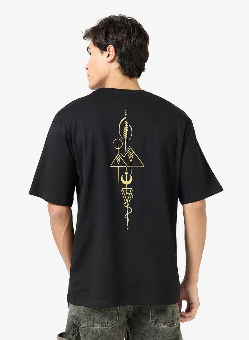 سفنتي فايف تيشيرت مطبوع كبير الحجم - Image 1